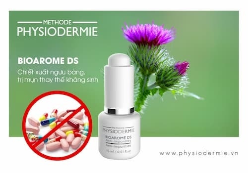 Serum DS được chiết xuất chính từ tinh dầu ngưu bàng giúp thải độc da và điều trị mụn hiệu quả